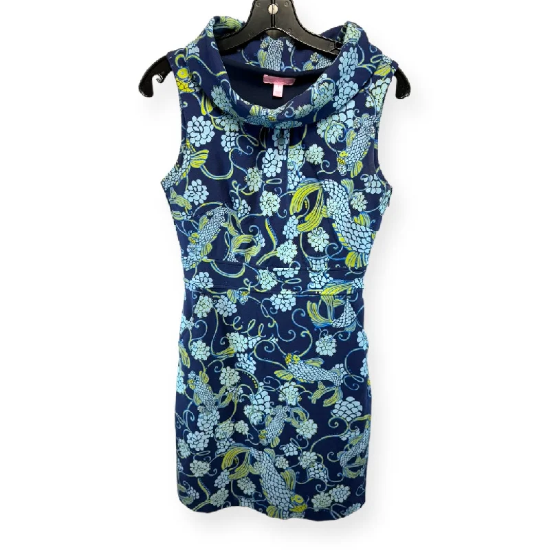 Women's Boat-Neck DressesLulu Ponte Dress in Bright Navy Don’t Be Koi Lilly Pulitzer, Size 0