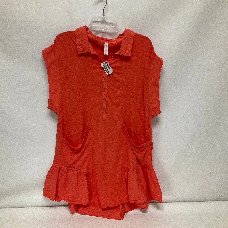 Women's Sweetheart Collar DressesOrange Dress Casual Short Daily Practice By Anthropologie, Size L