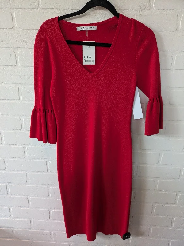 Women's U-Shaped Collar DressesRed Dress Sweater Trina Turk, Size S