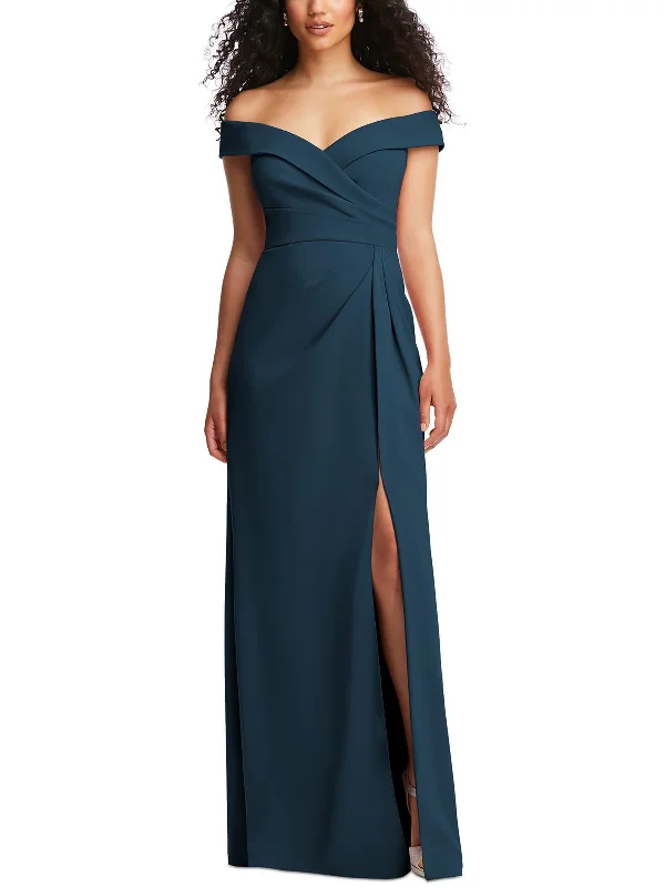 Women's Sweetheart Collar DressesWomens Woven Long Evening Dress