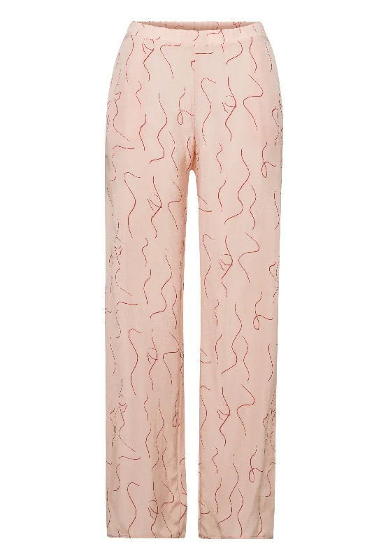 affordable women's pajama setsLille Woven Pants | Pstl Art Iced Apricot 76827-2067