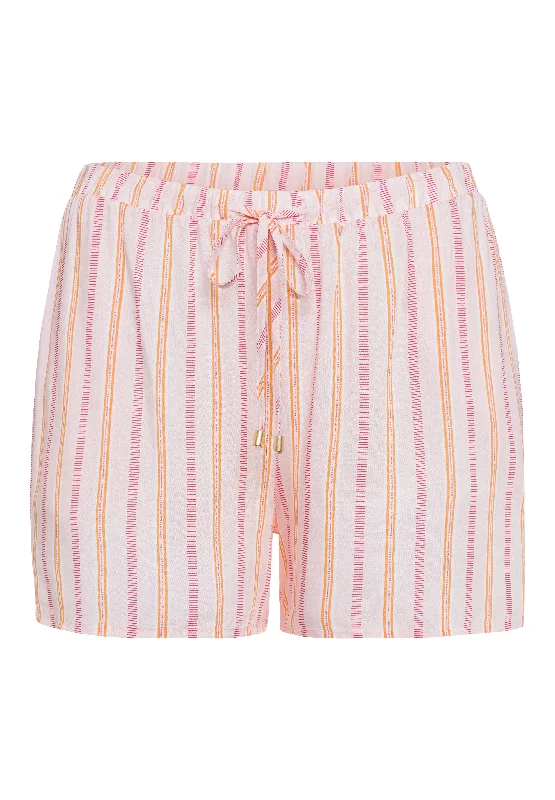 women's pajamas designed for those who believe in sweet dreams and cozy nights.Sleep And Lounge Woven Shorts | Jolly Stripe 77615-2917