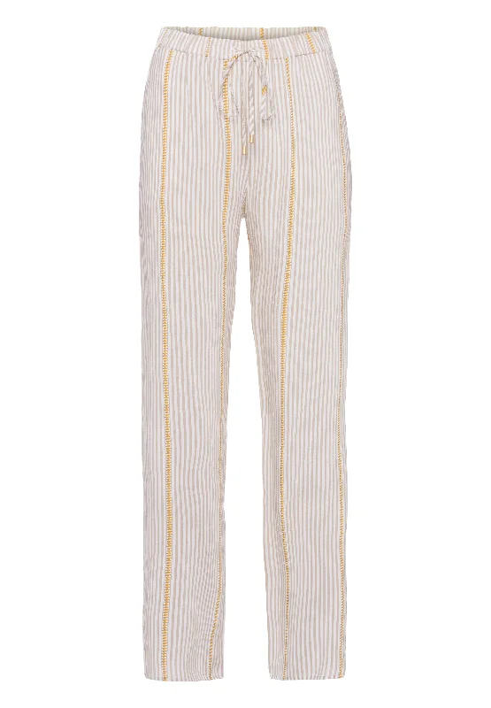 women's pajamas for all-night comfortSleep And Lounge Woven Long Pant | Safari Stripe 77617-2008