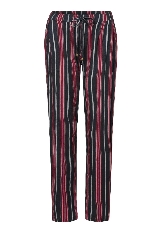 women's pajamas with cozy footiesSleep And Lounge Knit Pants Print | Marsala Stripe 77882-2984