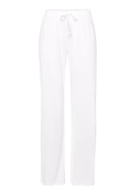 women's pajamas in pastel colorsCotton Deluxe Cotton Drawstring Pants | White 77955-101