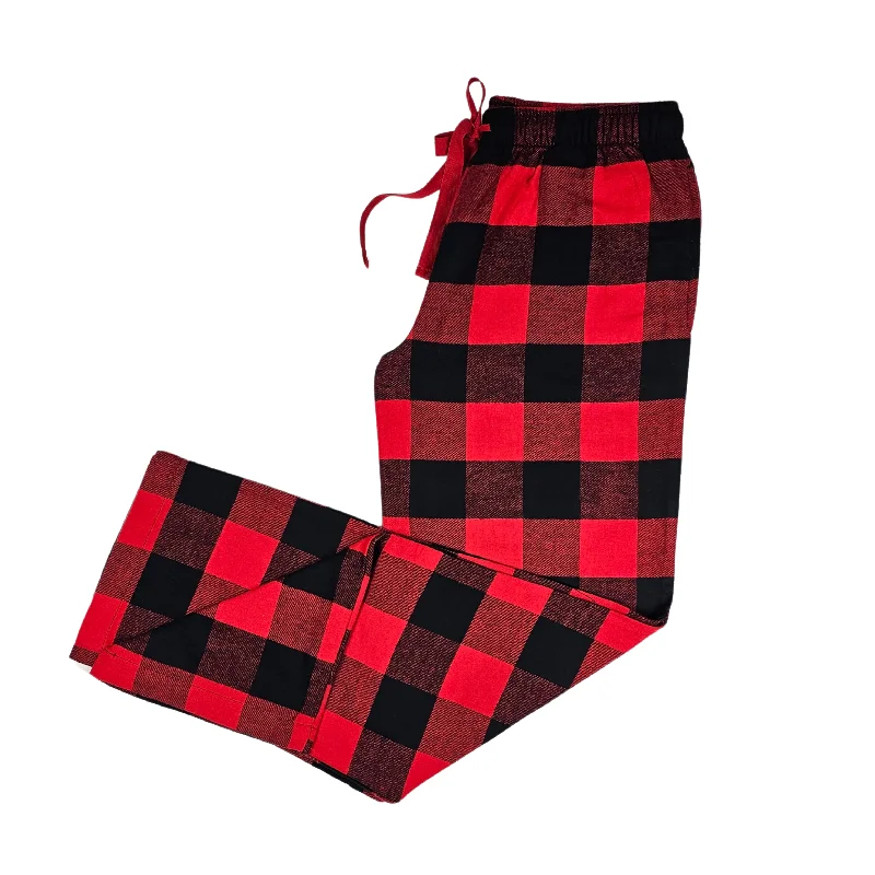 women's pajamas for those who love to indulgeFlannel Lounge Pants in Red and Black Buffalo Check