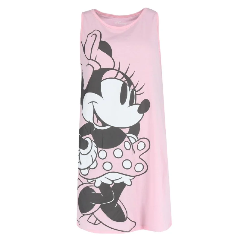 women's pajamas with a stylish cutJerry Leigh Women's Standing Minnie Mouse Sleeveless Sleep Shirt Gown