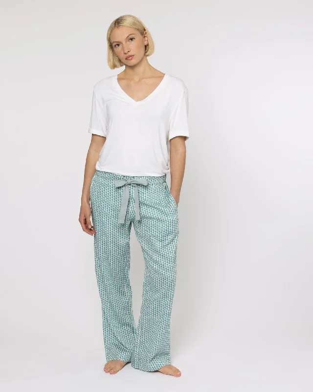 women's pajamas for all-season comfortOrganic Cotton Teal Pyjama Bottoms, Hounds of Love