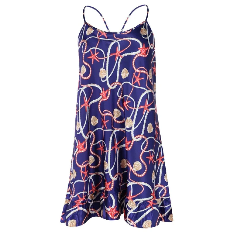 women's pajamas with cozy footiesPJ Couture Women's Nautical Cami Chemise