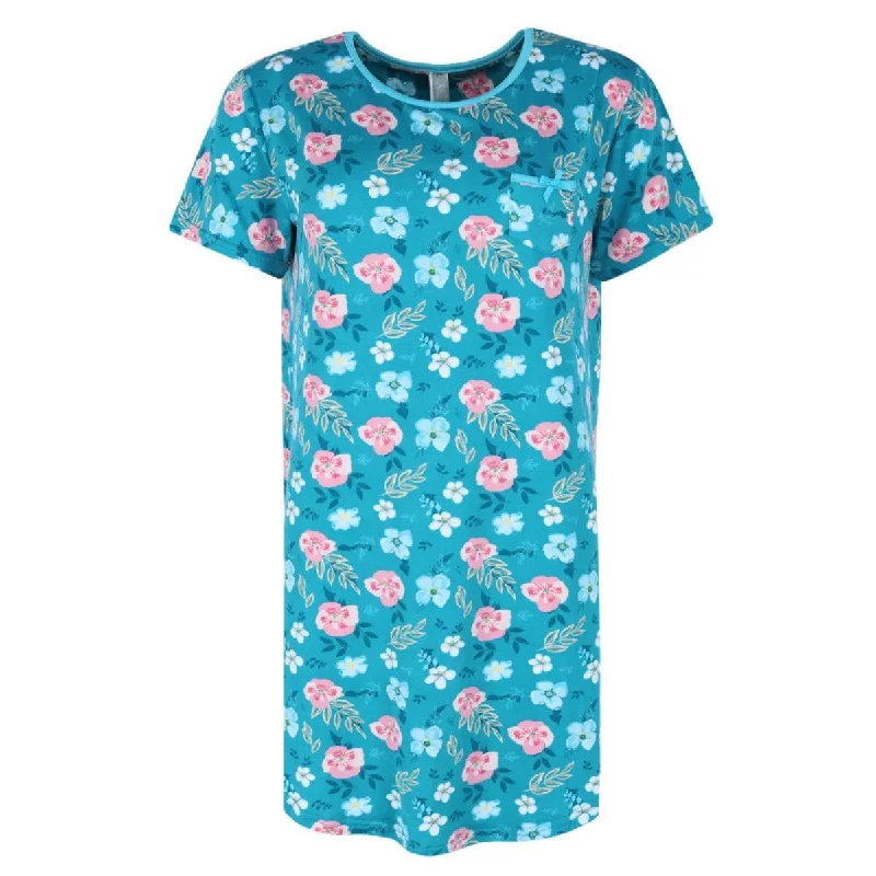 women's pajamas for travelPJ Couture Women's Tropical Floral Sleep Shirt