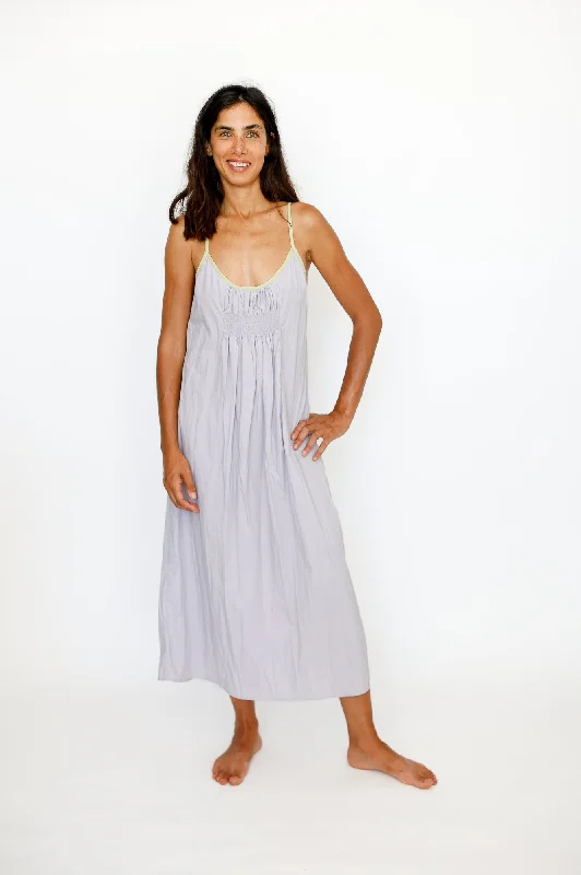 women's pajamas in pastel colorsSleeveless Gown with Shirring, Iris