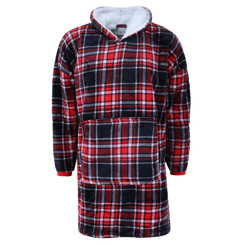 women's pajamas in a cozy, plush fabricWeekending Women's Plaid Humongo Hoodie Lounge Shirt