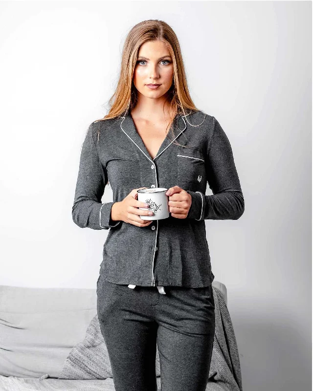 women's pajamas for the holidaysThe Manor PJ Set | Charcoal